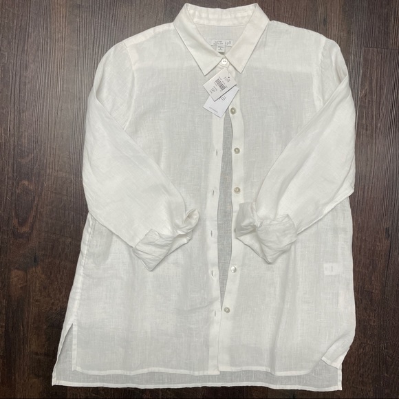 J. Jill Tops - NWT J. Jill Love Linen Essential Shirt, Petite Small
